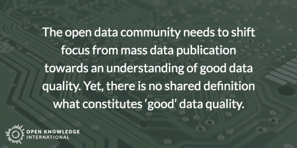 Open data quality – the next shift in open data?