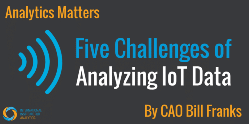 Five Challenges of Analyzing Internet of Things (IoT) Data