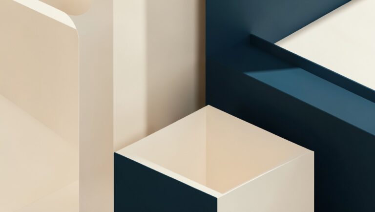 Architectural geometric forms suggesting frameworks and oversight.